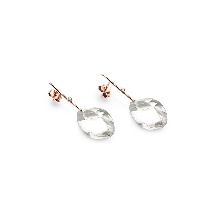 Rose gold 'Amo' earrings AMI | OR3 CDR MNDRAU9R CT 0,04